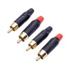 Kontak Audio Pro Metal Phono RCA Plugs Solder Audio Connectors Gold Plated ( Set of 4)