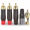 Kontak Audio Pro Metal Phono RCA Plugs Solder Audio Connectors Gold Plated ( Set of 4)